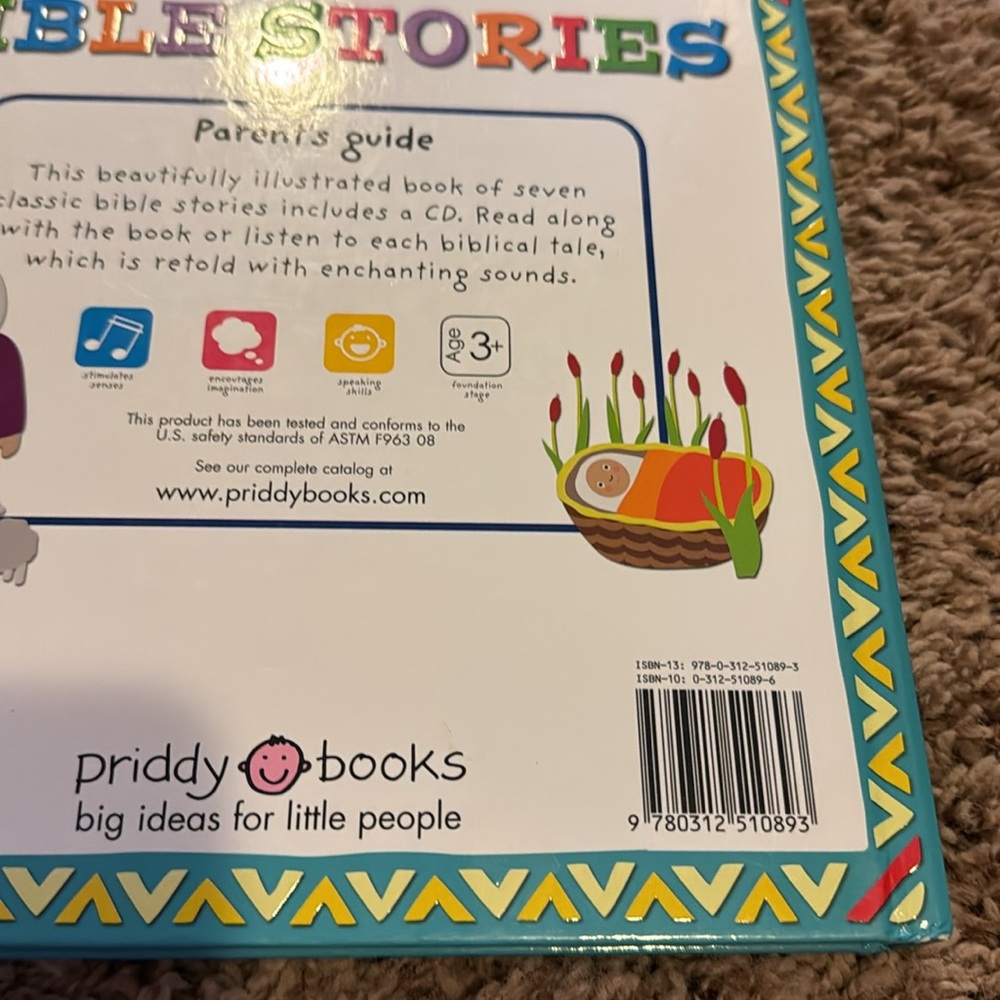 Bible stories book with a read along audio CD USED book inscribed to someone - Picture 11 of 12